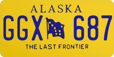 AK license plate GGX687