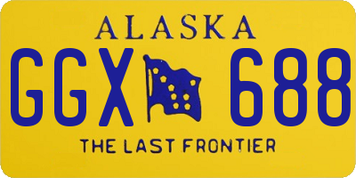 AK license plate GGX688