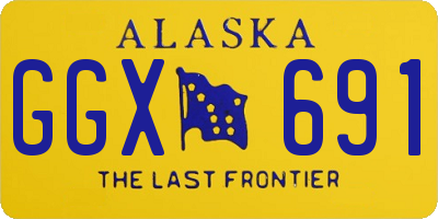 AK license plate GGX691