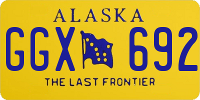 AK license plate GGX692