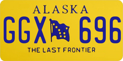 AK license plate GGX696