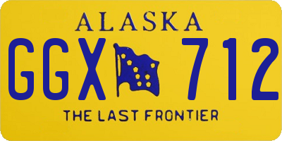 AK license plate GGX712