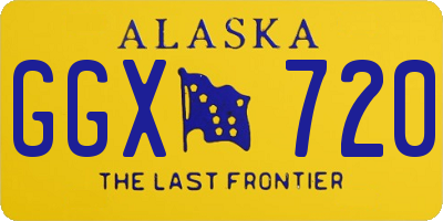 AK license plate GGX720