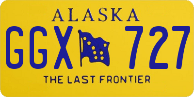 AK license plate GGX727