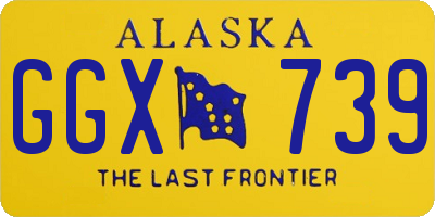 AK license plate GGX739