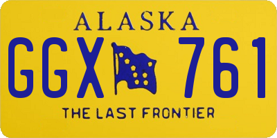 AK license plate GGX761