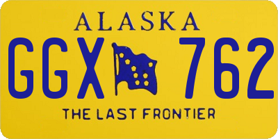 AK license plate GGX762