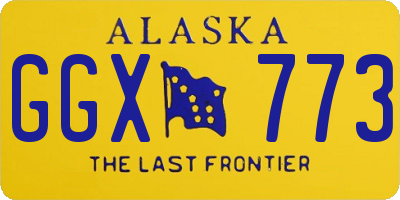 AK license plate GGX773