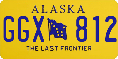 AK license plate GGX812
