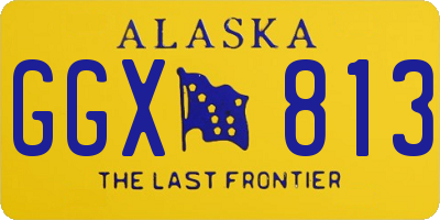 AK license plate GGX813