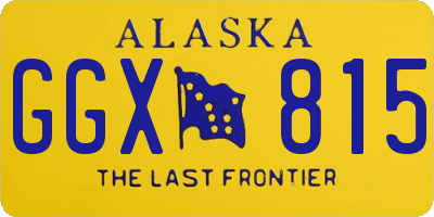 AK license plate GGX815
