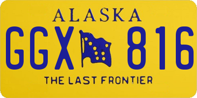 AK license plate GGX816
