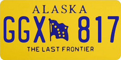 AK license plate GGX817