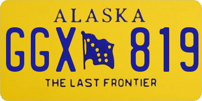 AK license plate GGX819