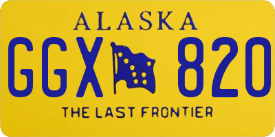 AK license plate GGX820