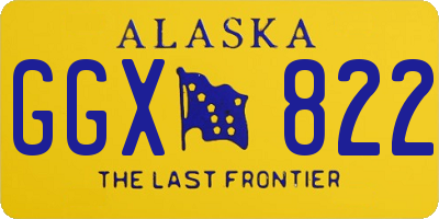 AK license plate GGX822