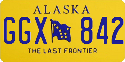 AK license plate GGX842