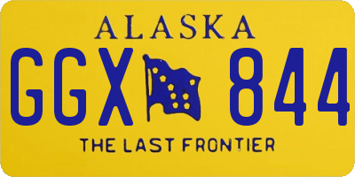 AK license plate GGX844