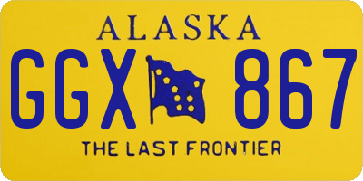 AK license plate GGX867