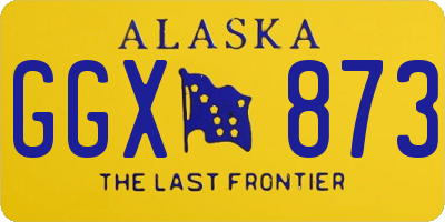 AK license plate GGX873