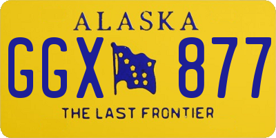 AK license plate GGX877