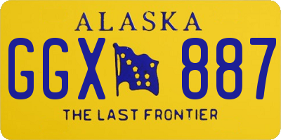 AK license plate GGX887