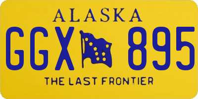 AK license plate GGX895
