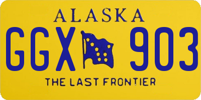 AK license plate GGX903