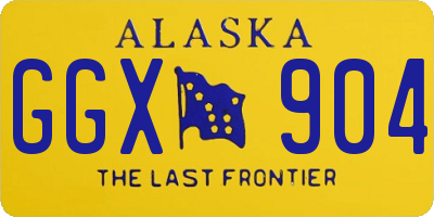AK license plate GGX904
