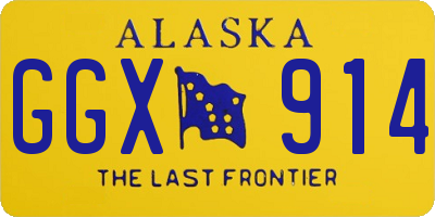 AK license plate GGX914