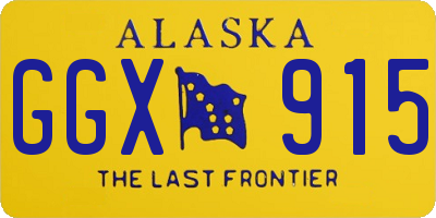AK license plate GGX915