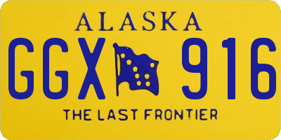 AK license plate GGX916