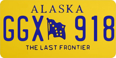 AK license plate GGX918