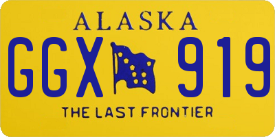 AK license plate GGX919