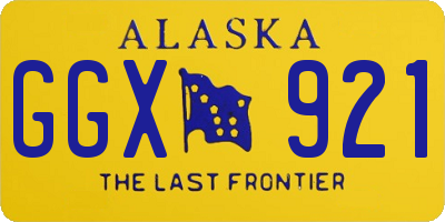 AK license plate GGX921