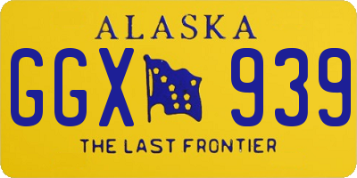 AK license plate GGX939