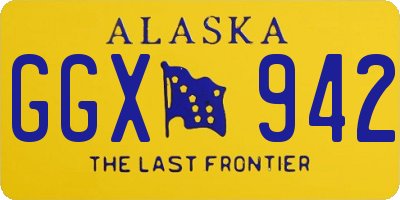 AK license plate GGX942