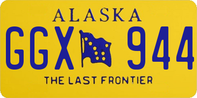 AK license plate GGX944