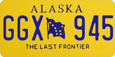 AK license plate GGX945