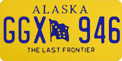 AK license plate GGX946