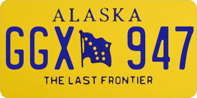 AK license plate GGX947