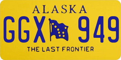 AK license plate GGX949