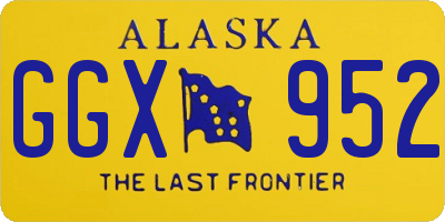 AK license plate GGX952