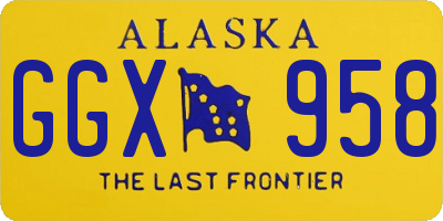 AK license plate GGX958
