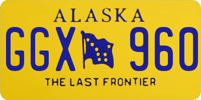 AK license plate GGX960