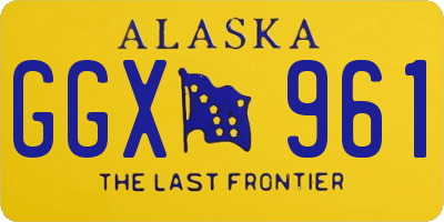 AK license plate GGX961