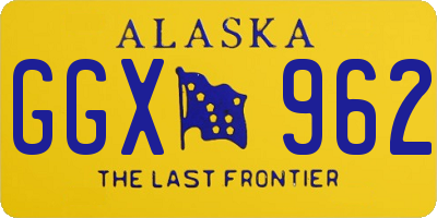AK license plate GGX962