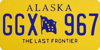 AK license plate GGX967