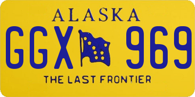 AK license plate GGX969