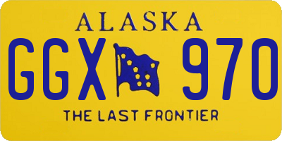 AK license plate GGX970